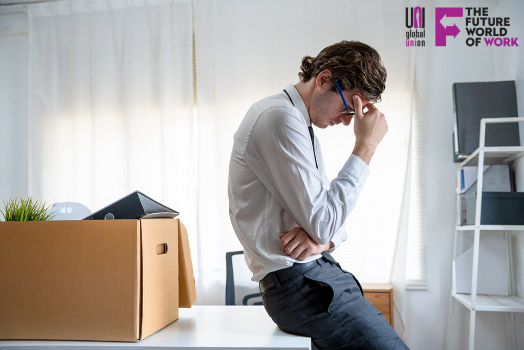 Business man stressed in office