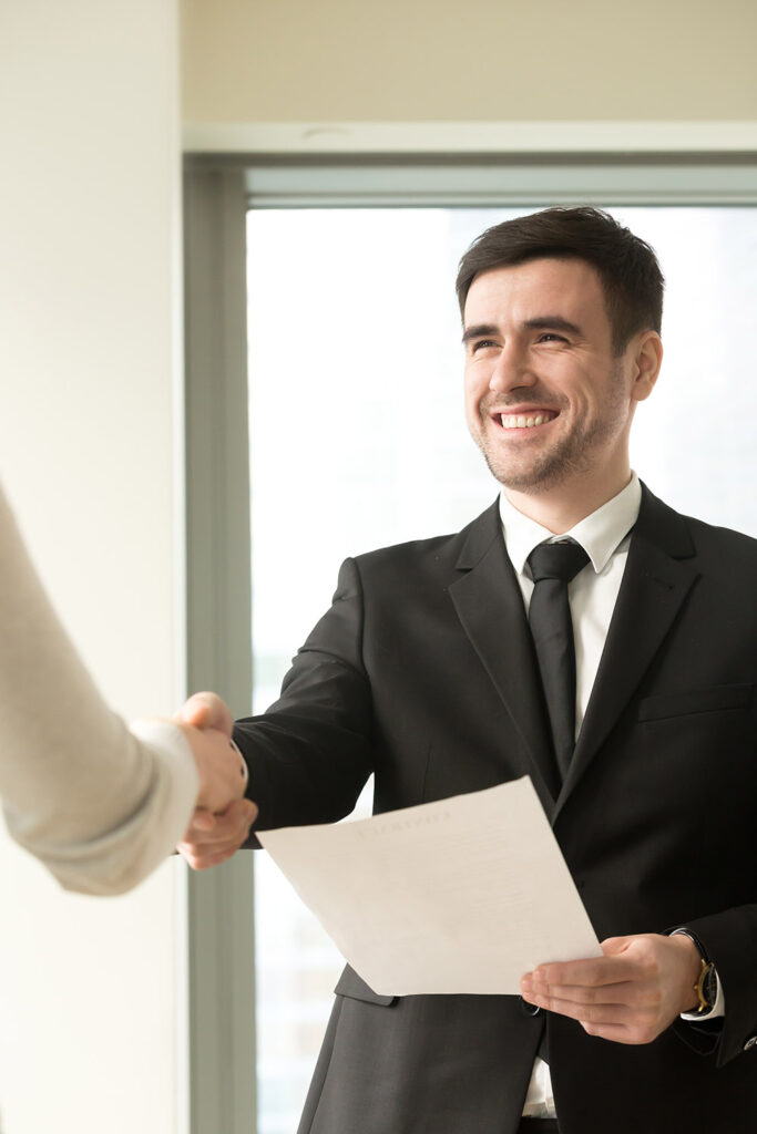 Happy smiling businessman