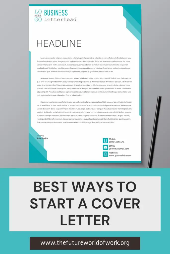 Best Ways To Start A Cover Letter