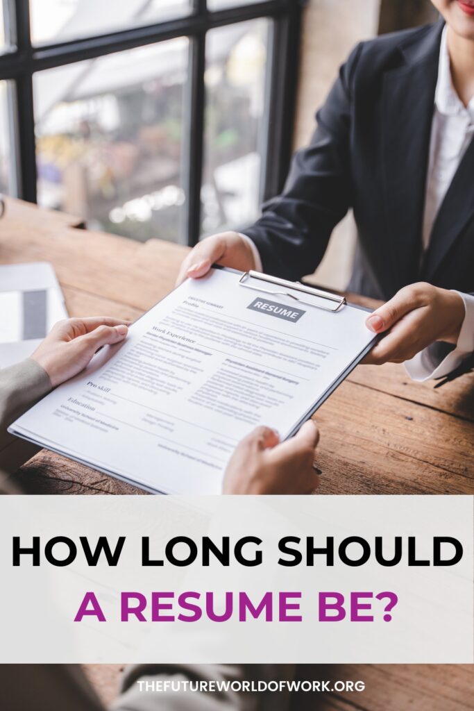 How Long Should A Resume Be