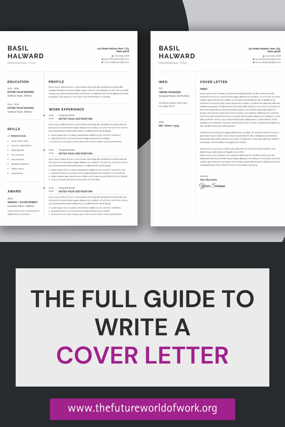 difference between cv resume and cover letter