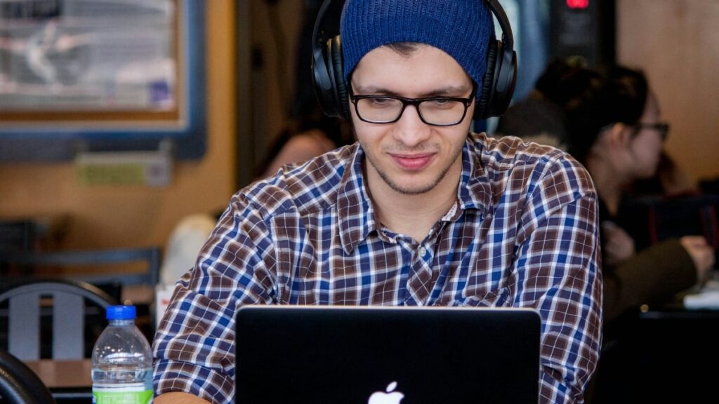 employee working remotely