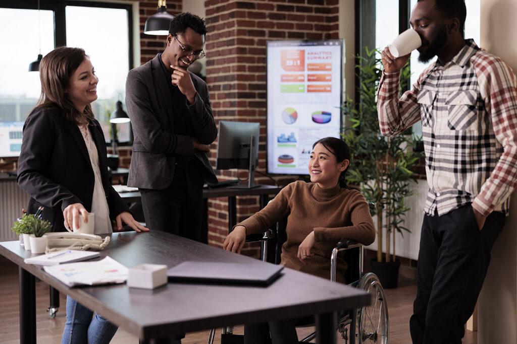 diverse team meeting office ERG